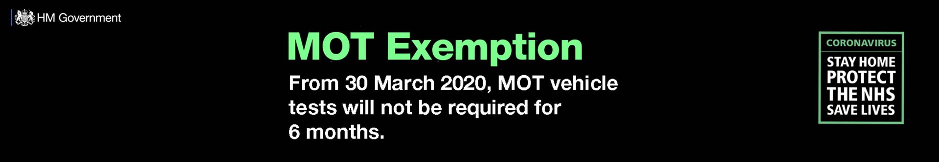 6 Month Exemption from MOT Testing